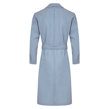 Santorini Stripe Wool Seersucker Resort Gown