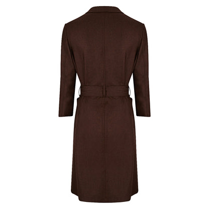 Chocolate Brown Cashmere Lounge Gown