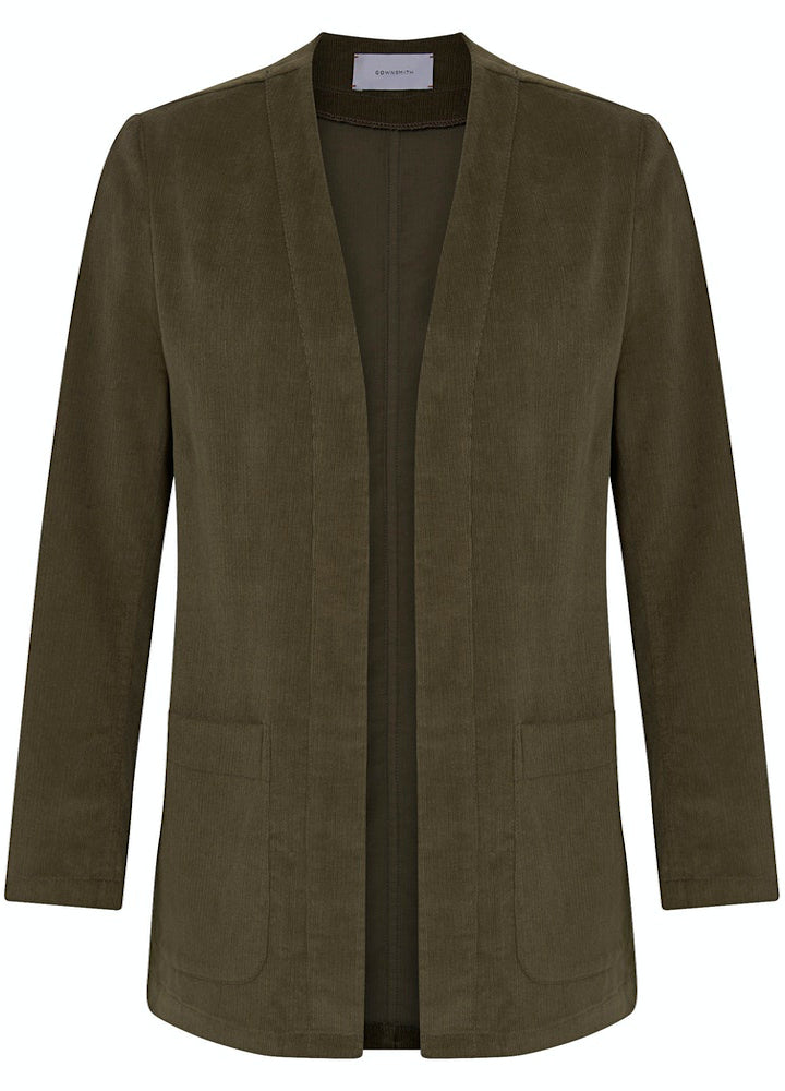 Olive Green Needlecord Cardigown